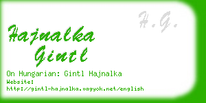 hajnalka gintl business card